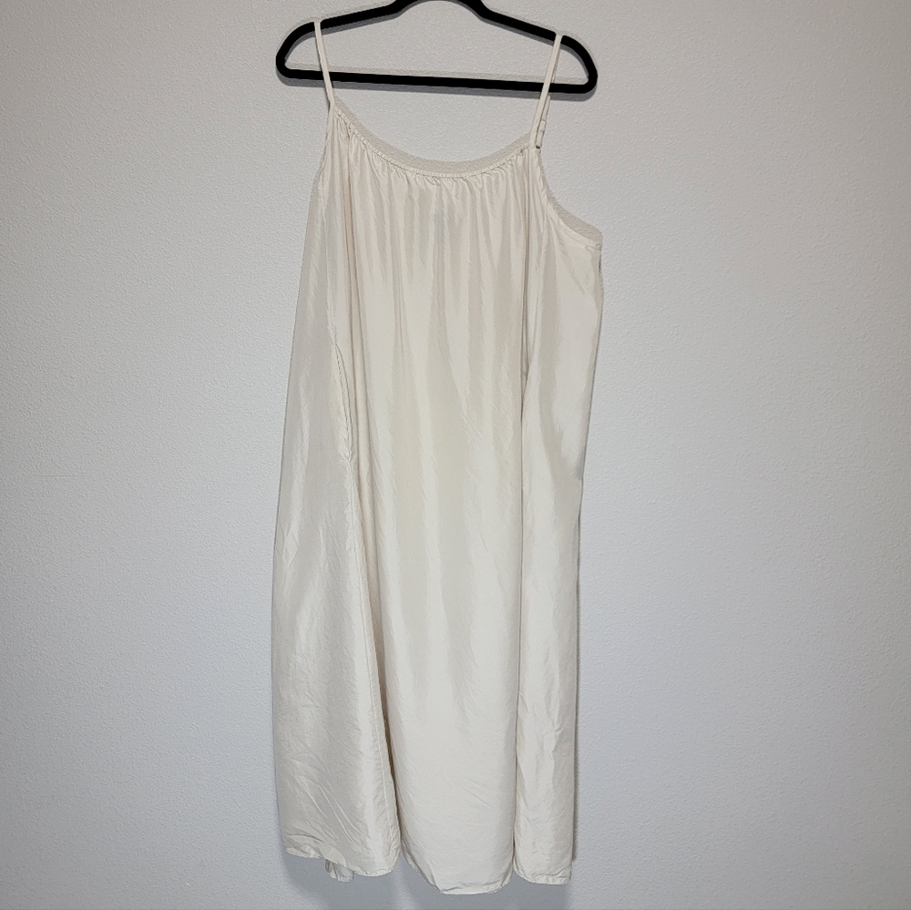 Eileen Fisher Washed Silk Cami Dress Cream - Picture 7 of 13